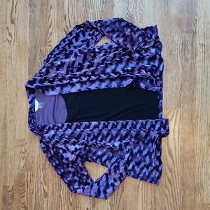 (SP) TanJay Velvet Shirt & Attached Cardigan Combo Embellished Evening Business